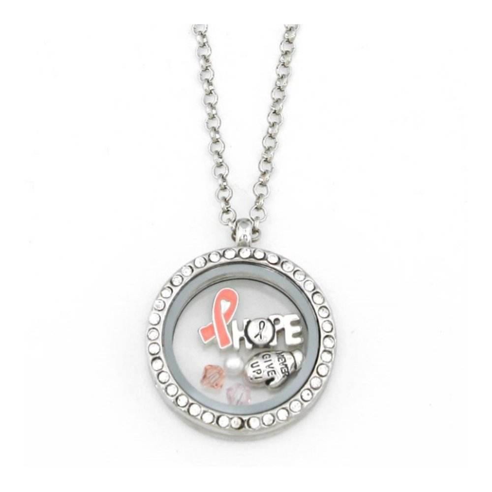HOPE Floating Charm Locket Necklace